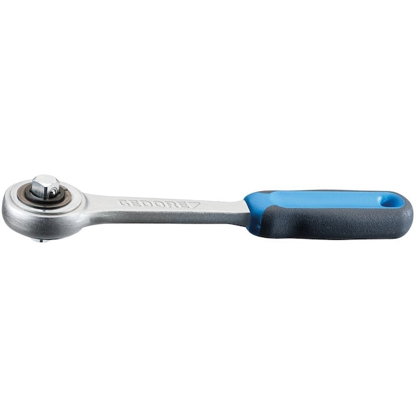 1/4" Drive Ratchet Handle, Coupler 1/4" 129mm, Chrome